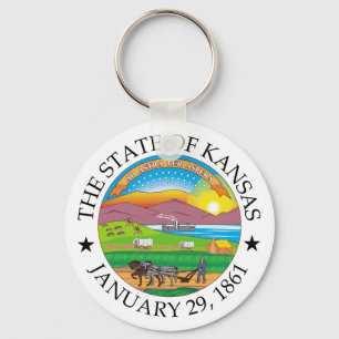 Kansas sign keychain