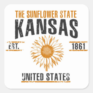 Kansas Square Sticker