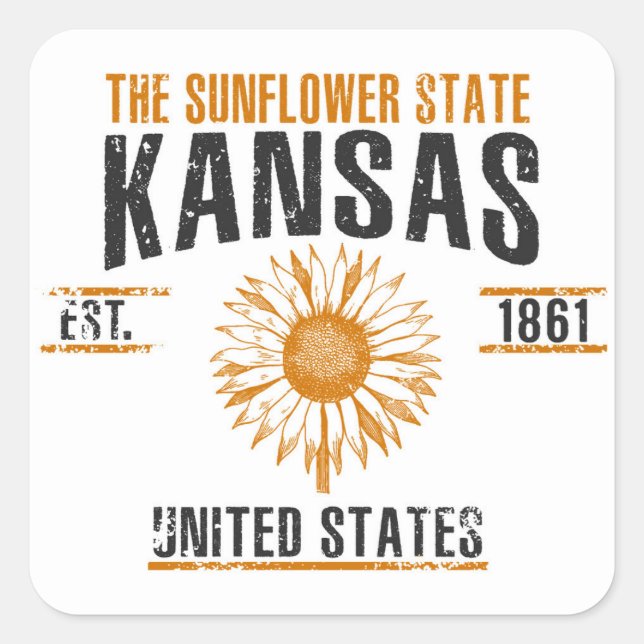 Kansas Square Sticker (Front)