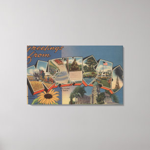 Kansas (State Capital/Flower) Canvas Print