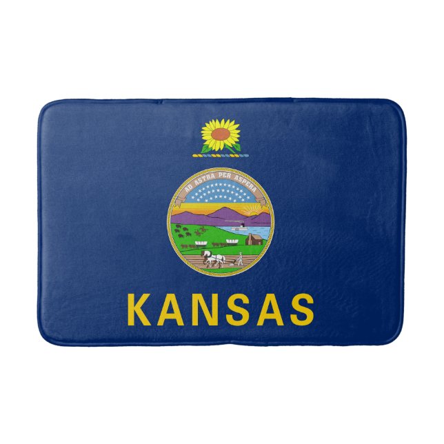 Kansas State Flag Bath Mat (Front)