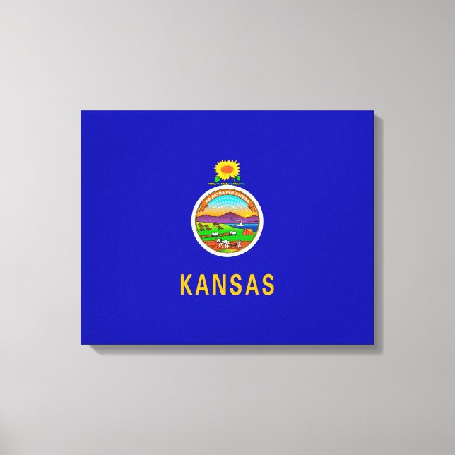 Kansas State Flag Design Canvas Print (Front)