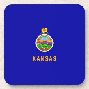 Kansas State Flag Design Coaster