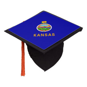 Kansas State Flag Design Graduation Cap Topper