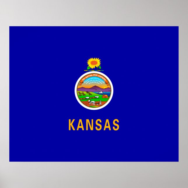 Kansas State Flag Design Poster (Front)