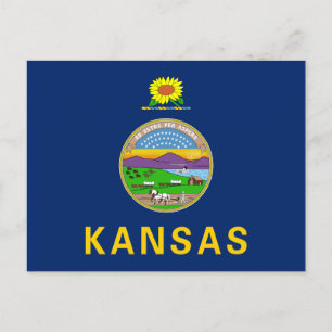 Kansas State Flag Postcard