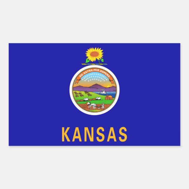 Kansas State flag Sticker (Front)