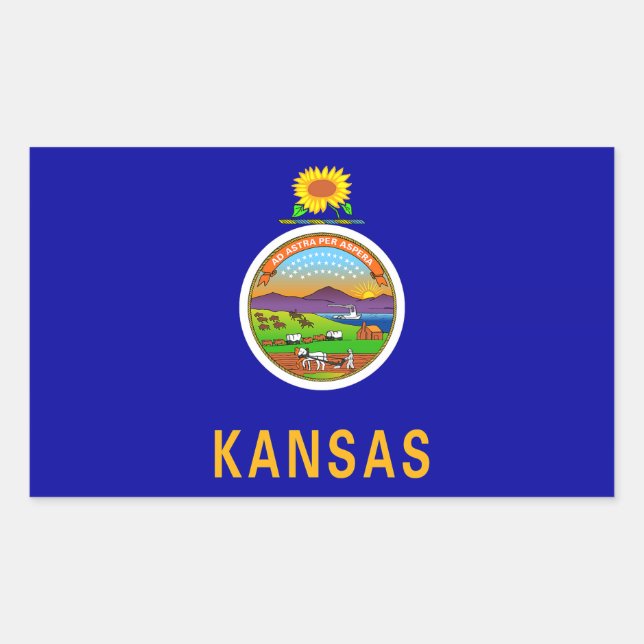 Kansas State Flag Sticker (Front)