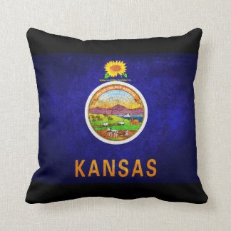 Kansas state flag throw pillow