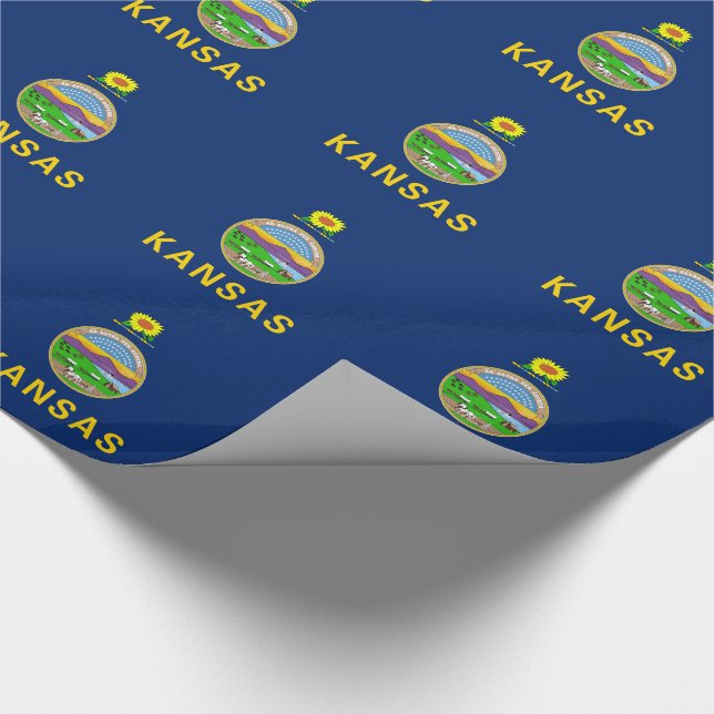 Kansas State Flag Wrapping Paper (Corner)