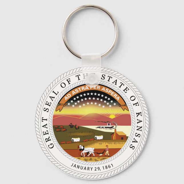 Kansas State Seal Keychain (Front)