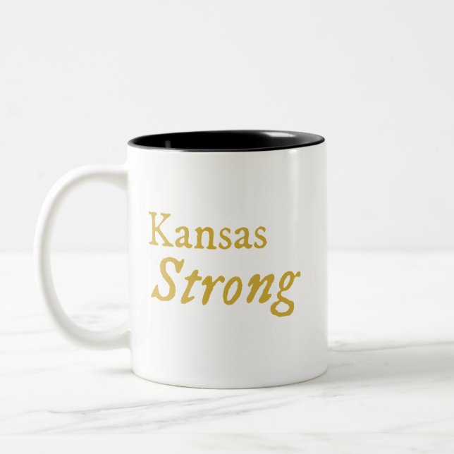 Kansas Strong  Two-Tone Coffee Mug (Left)