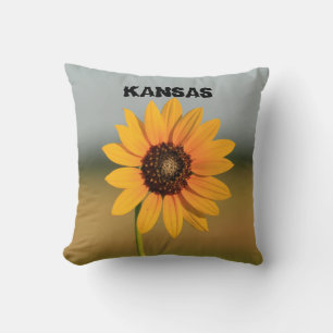 Kansas Sunflowers closeup Pillow