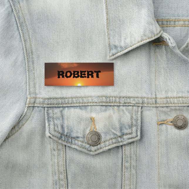 Kansas Sunset Back ground Name Tag (In Situ)