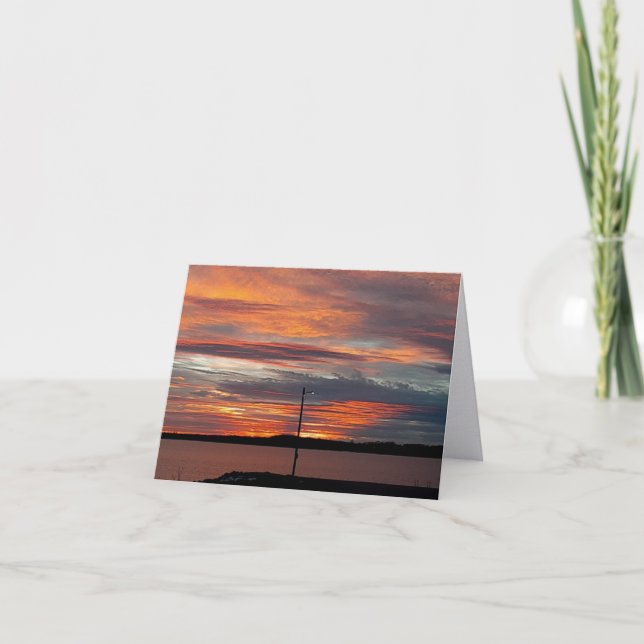 Kansas Sunset Folded Note Card (Front)