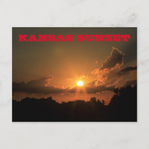 Kansas Sunset Post Card