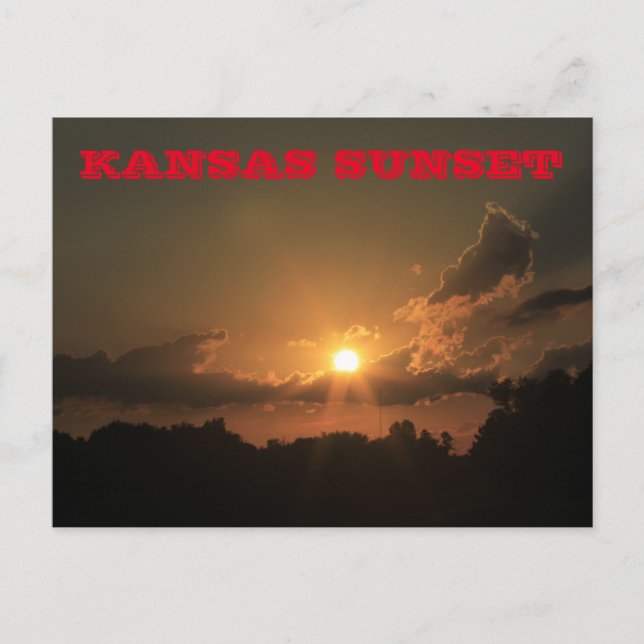 Kansas Sunset Post Card (Front)