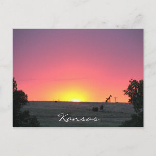Kansas Sunset Postcard