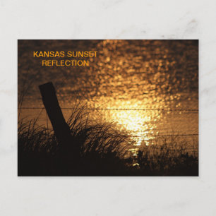 KANSAS SUNSET REFLECTION Postcard