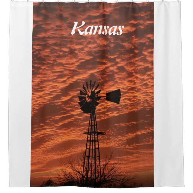 Kansas Sunset's Shower Curtain (Front)