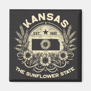 Kansas The Sunflower State Magnet