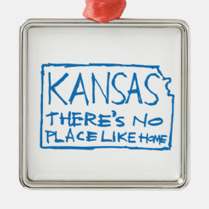Kansas - There's No Place Like Home Metal Ornament