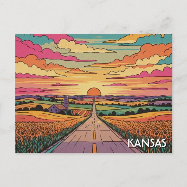 Kansas Travel Postcard (Front)