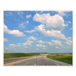 Kansas Turnpike Through Flint Hills 8x10 Photo Print