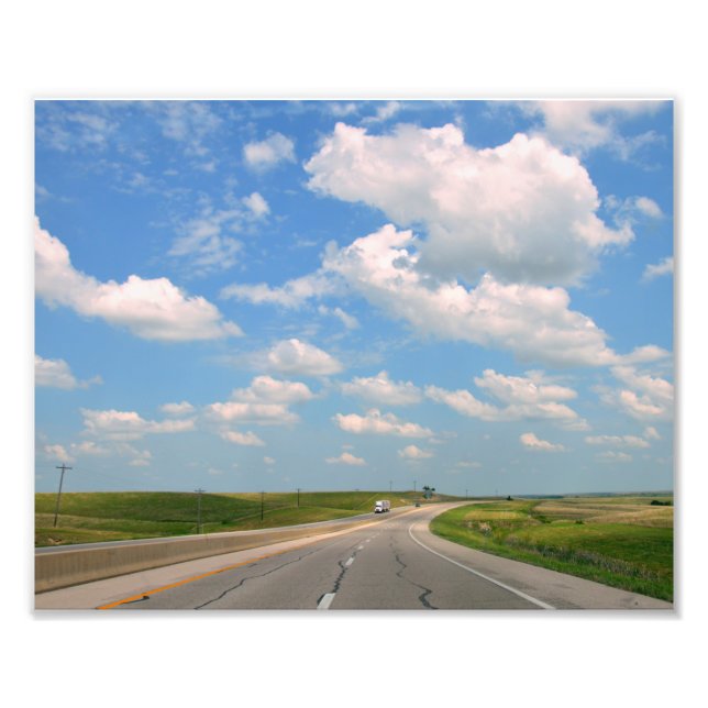 Kansas Turnpike Through Flint Hills 8x10 Photo Print (Front)