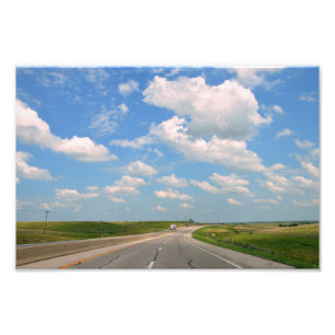 Kansas Turnpike Through Flint Hills Photo Print