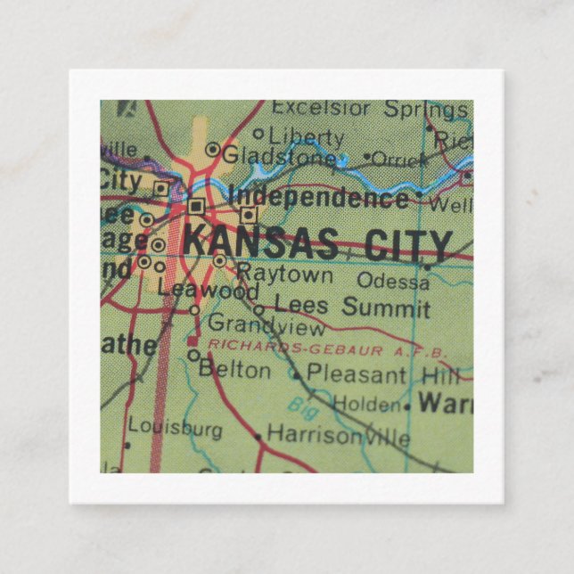 kansas ville Nous avons déménagé Nouvelle carte d' (Devant)