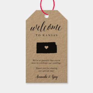 Kansas Wedding Welcome Gift Tags