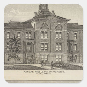 Kansas Wesleyan University Square Sticker