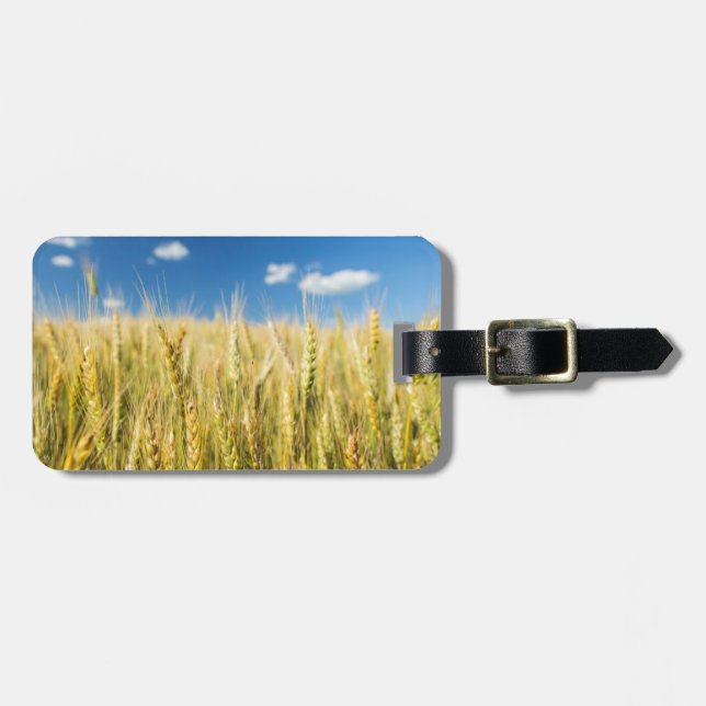 Kansas Wheat Luggage Tag (Front Horizontal)