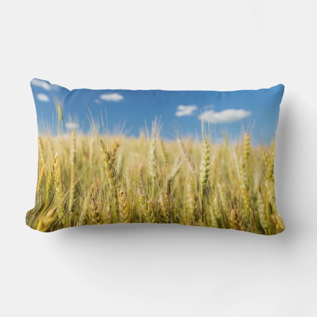 Kansas Wheat Lumbar Pillow (Front)