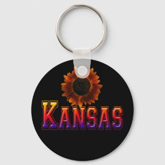 Kansas with Sunflower Keychain