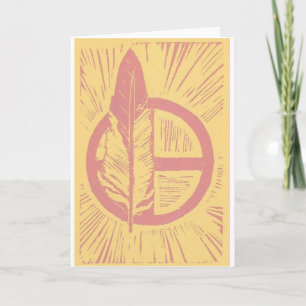 Kanza Linocut notecard