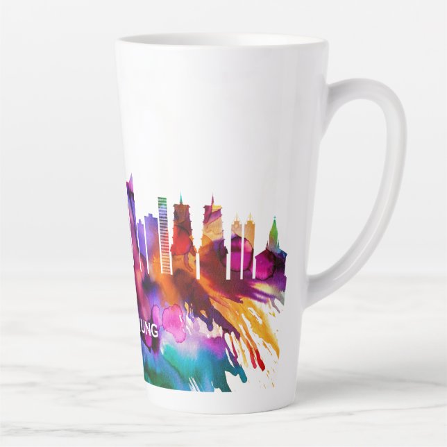 Kaohsiung City Skyline Latte Mug (Right)