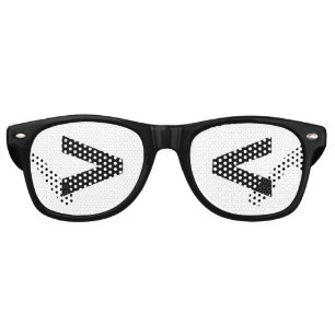 Kaomoji (> <) retro sunglasses