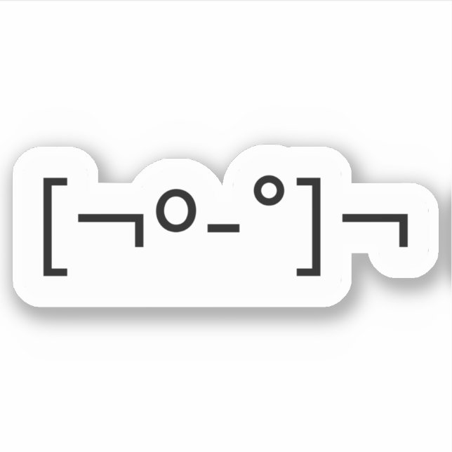 Kaomoji Zombie Japanese Emoticon Sticker (Front)