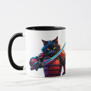Kaoru el Gato Samurái - Felino Épico con Katana Mug