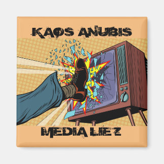 Kaos Anubis MEDIA LIEZ 2 pouces Magnet Carré