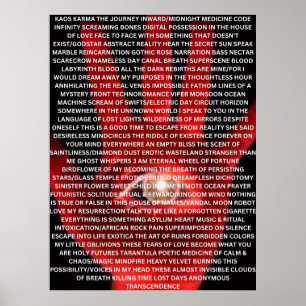 KAOS KARMA original poem poster