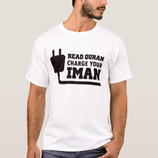 kaos muslim, charge your iman T-Shirt