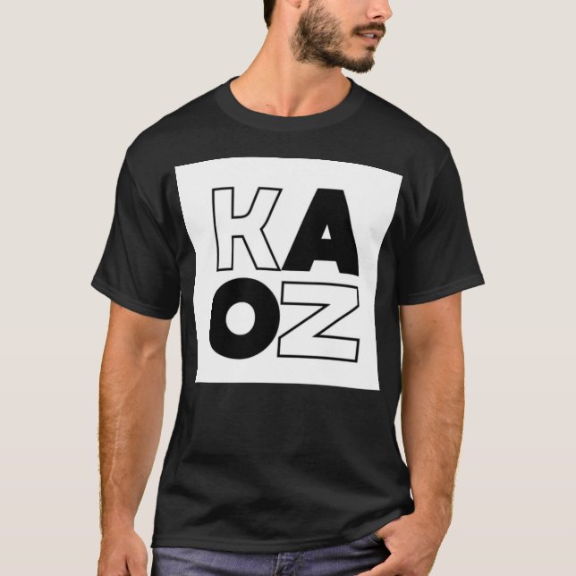 KAOZ black and white T-Shirt (Front)