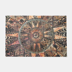 Kapa Primitive Hawaiian Tattoo Tapa Doormat