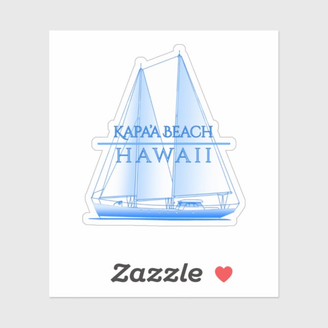Kapa'a Beach Coastal Nautical Sailing Sailor (Sheet)