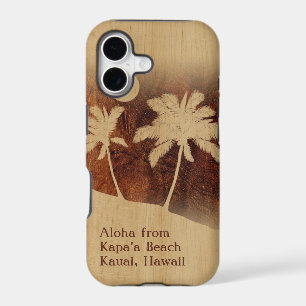 Kapaa Sunset Hawaiian Faux Koa Wood iPhone 5 Cases