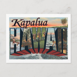 Kapalua, Hawaii - Large Letter Scenes Postcard