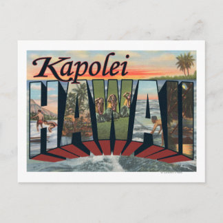 Kapolei, Hawaii - Large Letter Scenes Postcard